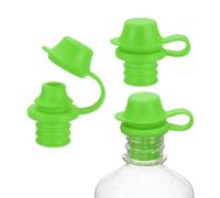 sourcing map 3 tappi per vino in silicone, riutilizzabili, a prova di perdite, con tappo protettivo, per bottiglie di vino, birra, champagne, casa, cucina, bar, verde