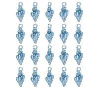 sourcing map 30 ciondoli a forma di lumaca, placcati oro, per accessori fai da te, cellulari, portachiavi, artigianato, 19 x 9 mm, blu