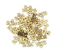 sourcing map 30 ciondoli a forma di numero 2024, per la laurea, anti-oro, per la creazione di gioielli fai da te, collane, bracciali, portachiavi, oro chiaro