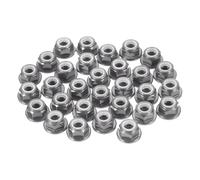 sourcing map 30 dadi di bloccaggio M5 in lega di alluminio da 0,8 mm, dadi esagonali flangiati in nylon seghettati per droni radiocomandati, quadricotteri per motore, accessori di fissaggio FPV