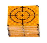 sourcing map 30 fogli riflettori per indagini, 30 mm x 30 mm, autoadesivi, adesivi per punti di rilevazione, nastro riflettente per navi e tunnel di ispezione, giallo