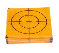sourcing map 30 fogli riflettori per indagini, 80 mm x 80 mm, autoadesivi, per rilevamento target, stazioni totali, nastro riflettente per navi ispezioni tunnel, giallo