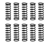 sourcing map 30 molle a compressione, diametro esterno 10 mm, dimensione del filo 1,2 mm, lunghezza libera 35 mm, molle a compressione meccaniche estese per riparazioni in negozio e casa, nero