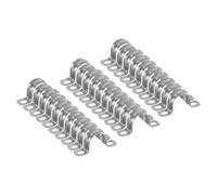 sourcing map 30 morsetti per condotti da 32 mm, morsetti per tubi M32 U, cinghia rigida in acciaio inossidabile, staffa a forma di U con due fori per fissaggio del cavo del tubo del tubo, ispessito