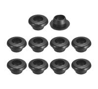 sourcing map 30 occhielli in gomma, diametro interno 8 mm, foro per trapano da 10 mm, tappi rotondi per fori per firewall su entrambi i lati, guarnizione per cablaggio elettrico, nero