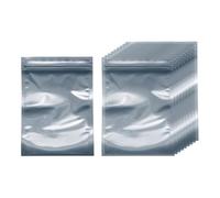 sourcing map 30 sacchetti antistatici da 15 x 10,9 cm, a doppio strato, antistatici, richiudibili, ESD, schermature, per GPU, hard disk, HDD, SSD, LED, dispositivi elettronici, semitrasparenti, grigio