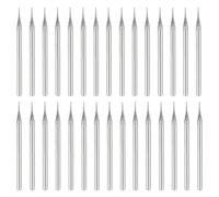 sourcing map 30pcs 80 Grane Diamante Sega A Tazza Testa Cilindrica Macinazione Punte da Trapano Testa Cilindro 0,6 mm Intaglio Utensili per Foro di Foratura con 2,35 mm (3/32") Gambo per Gemme Vetro