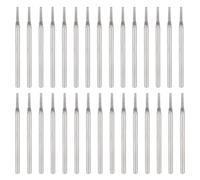 sourcing map 30pcs 80 Grane Diamante Sega A Tazza Testa Cilindrica Rettifica Punte da Trapano Testa Cilindro 1,2 mm Intaglio Utensili per Foro di Foratura con Gambo 2.35mm (3/32") per Gemme Vetro