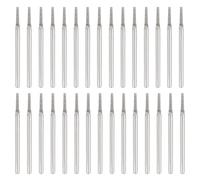 sourcing map 30pcs 80 Grane Diamante Sega A Tazza Testa Cilindrica Rettifica Punte da Trapano Testa Cilindro 1.3mm Intaglio Utensili per Foro di Foratura con Gambo 2.35mm (3/32") per Gemme Vetro Agata