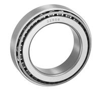 sourcing map 32906 Set di cuscinetti a rulli conici e coppe, foro 30 mm x 47 mm OD x 12 mm di spessore, set di cuscinetti conici in acciaio cromato, ABEC-3