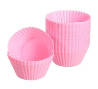 sourcing map 36 pirottini in silicone per cupcake, antiaderenti, per cucinare uova, cuocere muffin e fare una torta (rosa)