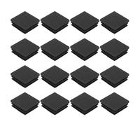 sourcing map 36 tappi quadrati in plastica, 3,8 x 3,8 cm, tappi in plastica nera, tappi terminali per tubi di metallo di dimensioni interne da 32-36 mm, per gambe di mobili e sedie