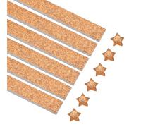 sourcing map 360 fogli di carta per origami con stelle glitterate, marrone chiaro, per progetti artistici e artigianali, 1,2 x 24,9 cm