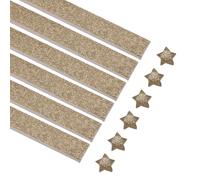 sourcing map 360 fogli di carta per origami con stelle glitterate, marrone scuro, per progetti artistici e artigianali, 1,2 x 24,9 cm