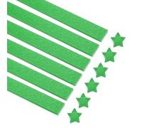 sourcing map 360 fogli di carta per origami con stelle glitterate, verde chiaro, per progetti artistici e artigianali, 1 x 24 cm