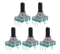 sourcing map 360 Gradi Rotary Encoder Codice Interruttore Potenziometro Digitale EC16 3 Pin 11mm D-Shaft 5 Pz
