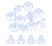 sourcing map 38 paraurti in vetro per tavolo con stelo, 5,5 mm, in gomma, base sottile, antiscivolo, distanziatori per tavolo per mobili da patio (si adatta a fori da 1/4 di pollice), trasparenti