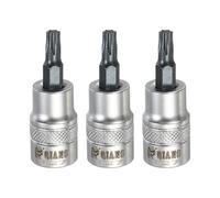 sourcing map 3Pcs Torx Bit Socket 3/8 "Drive T27 S2 Acciaio Star Head Cacciavite Punte per Trapano CR-V Adattatore Presa in Acciaio per Casa Auto Asse Hex Dadi Bulloni Riparazione