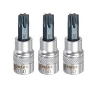 sourcing map 3Pcs Torx Bit Socket 3/8 "Drive T50 S2 Acciaio Star Head Cacciavite Punte per Trapano CR-V Adattatore Presa in Acciaio per Casa Auto Asse Hex Dadi Bulloni Riparazione