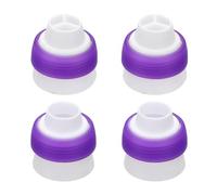 sourcing map 4 accoppiatori a punta per tubazioni, in plastica, 3 e 1 colori, per glassa, sac à poche riutilizzabili, motivo floreale russo, kit di strumenti decorativi per torte, beccucci per