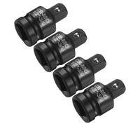 sourcing map 4 adattatori per bussole a impatto da 1/2 "femmina a 3/8" maschio, riduttore standard SAE CR-MO in acciaio convertitore a cricchetto, chiave a cricchetto, barra di conversione, nero