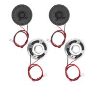 sourcing map 4 altoparlanti magnetici interni (2 W, 8 Ohm, 1,25 mm), micro altoparlanti interni rotondi con cavo terminale da 300 mm, per DVD EVD pubblicitaria portatile, nero