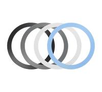 sourcing map 4 anelli adattatori magnetici universali, kit di conversione per caricabatterie wireless magnetico universale, anello adesivo per custodia del telefono, nero/grigio/bianco/azzurro cielo