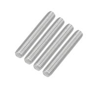 sourcing map 4 barre filettate completamente filettate, M8 x 50 mm, in acciaio inox 304, filettatura destra, filettatura M8-1,25, per assemblaggio di macchinari e mobili