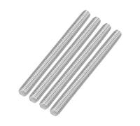 sourcing map 4 barre filettate completamente filettate, M8 x 90 mm, in acciaio inox 304, filettatura destra, filettatura M8-1,25, per montaggio di macchinari e mobili