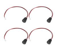 sourcing map 4 cavi di prolunga USB C femmina a 2 pin, da 5 V 3 A, da presa USB C femmina a terminale impermeabile PH2.0, per lampade a LED per PC, porta di ricarica elettrica, nero