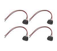 sourcing map 4 cavi femmina di tipo C a 2 pin, da 3 A 5 V, da presa femmina USB-C femmina a terminale impermeabile, cavo di prolunga per PC, lampade a LED, laptop, nero