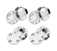 sourcing map 4 cerniere nascoste a 90 gradi, 4,9 x 2,9 cm, in lega di zinco, cerniere nascoste per porta dell'armadio, scrivania pieghevole per computer, argento