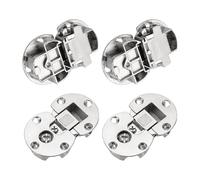 sourcing map 4 cerniere nascoste a 90 gradi, 6,6 x 3,9 cm, in lega di zinco, cerniere nascoste per porta dell'armadio, scrivania pieghevole per computer, argento