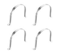 sourcing map 4 cinghie rigide per tubi, 130 mm, in acciaio inossidabile 201, 2 fori, staffa a forma di U, morsetti per tubi per fissaggio cavi