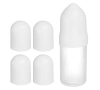 sourcing map 4 copribottiglie in silicone per viaggi, maniche elastiche per la prova di perdite, diametro 4,3 cm, accessori da viaggio per shampoo, bottiglie per il corpo, bianco