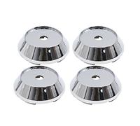 sourcing map, 4 coprimozzi protettivi cromati, diametro 65 mm, 5 clip