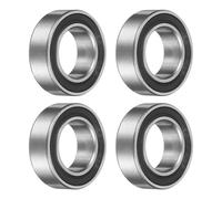 sourcing map 4 cuscinetti a sfera non standard, 15268-2RS, diametro interno 15 mm x diametro esterno 26 mm x spessore 8 mm, cuscinetti a doppia tenuta in gomma in acciaio cromato per macchinari