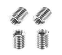 sourcing map 4 dadi di riduzione filettati in acciaio inossidabile 316, da M6 x 1 maschio a M4 x 0,7 femmina 8 mm di lunghezza metrica per riparazione dado dado adattatore filettato manicotto