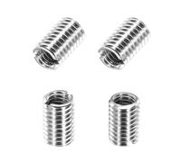 sourcing map 4 dadi di riduzione filettati in acciaio inossidabile 316, da M8 x 1,25 maschio a M6 x 1 femmina 12 mm di lunghezza metrica per riparazione dado dado adattatore filettato manicotto