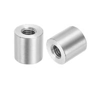 sourcing map 4 dadi rotondi M10, dadi di accoppiamento in acciaio inossidabile 304, lunghezza 20 mm, dado per staffa, M10 x 20 x 20 mm