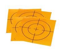 sourcing map 4 fogli riflettenti per indagini, 150 mm x 150 mm, autoadesivi, per rilevamento di bersagli, per stazioni totali, nastro riflettente per ispezione nave, misure tunnel, giallo