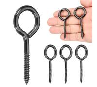 sourcing map 4 ganci a vite ad occhiello, M5 x 65 mm, in acciaio inossidabile 304, resistenti, viti autofilettanti a occhiello con estremità chiusa, per interni ed esterni, per appendere opere d'arte