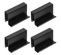 sourcing map 4 ganci per porte in vetro da 4,1 cm, in acciaio, per vetrine, porte, cassetti, armadi, vetrine, mobili, colore nero