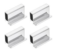 sourcing map 4 ganci per porte in vetro da 4,1 cm, in acciaio, per vetrine, porte, cassetti, armadi, vetrine, mobili, cromature