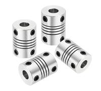 sourcing map 4 giunti flessibili da 6 mm a 6 mm, in lega di alluminio, accoppiatori per albero flessibile, accoppiatori motore per stampante 3D, macchina CNC, encoder fai da te, D15 x 20 mm