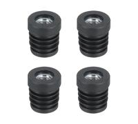 Sourcing Map 4 inserti per tubi con filettatura M8, per tubo rotondo OD da 19 mm, inserti in plastica nera per tappi terminali di sedie e gambe dei mobili