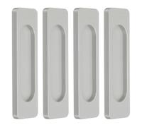 sourcing map 4 maniglie rettangolari autoadesive per porte scorrevoli, 9,9 cm, in lega di alluminio, maniglie scorrevoli per porte scorrevoli, finestre, armadi, grigio scuro