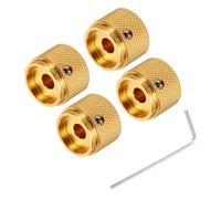 sourcing map 4 manopole per chitarra, in metallo, per controllo del volume e tono, 6 x 20 x 15,5 mm, potenziometri, con chiave per chitarra elettrica e basso, oro