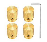 sourcing map 4 manopole per potenziometro in alluminio, 6 mm, diametro interno 12,5 mm, diametro esterno 16 mm, manopole universali per controllo del tono del volume per chitarra, basso, indicatore