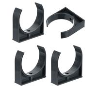 sourcing map 4 morsetti per tubi dell'acqua in PVC, fibbie per tubi a forma di U, supporto per tubo di irrigazione per diametro esterno di 90 mm, per vassoi TV, tubi di supporto, nero